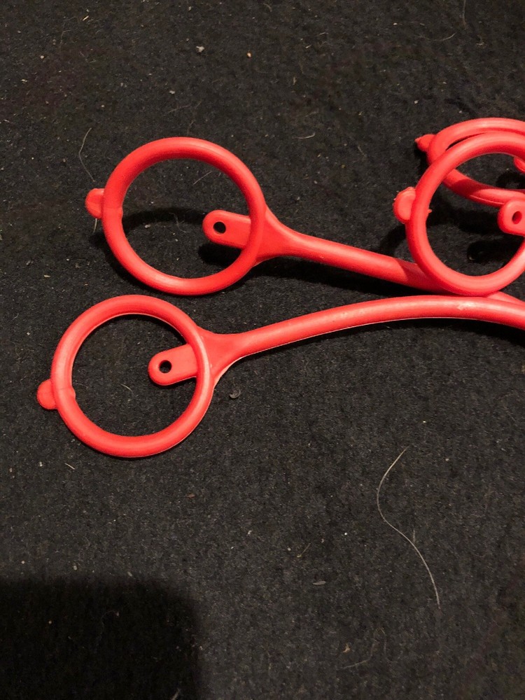 Tractor Remote Coupler Dust Covers. 4 In Red