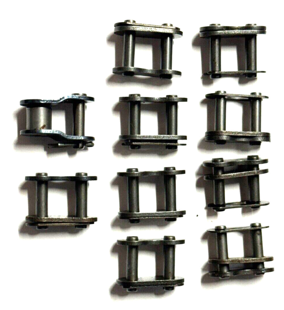 (10) #40 Roller Chain Connecting Links ( 9 full 1 half)