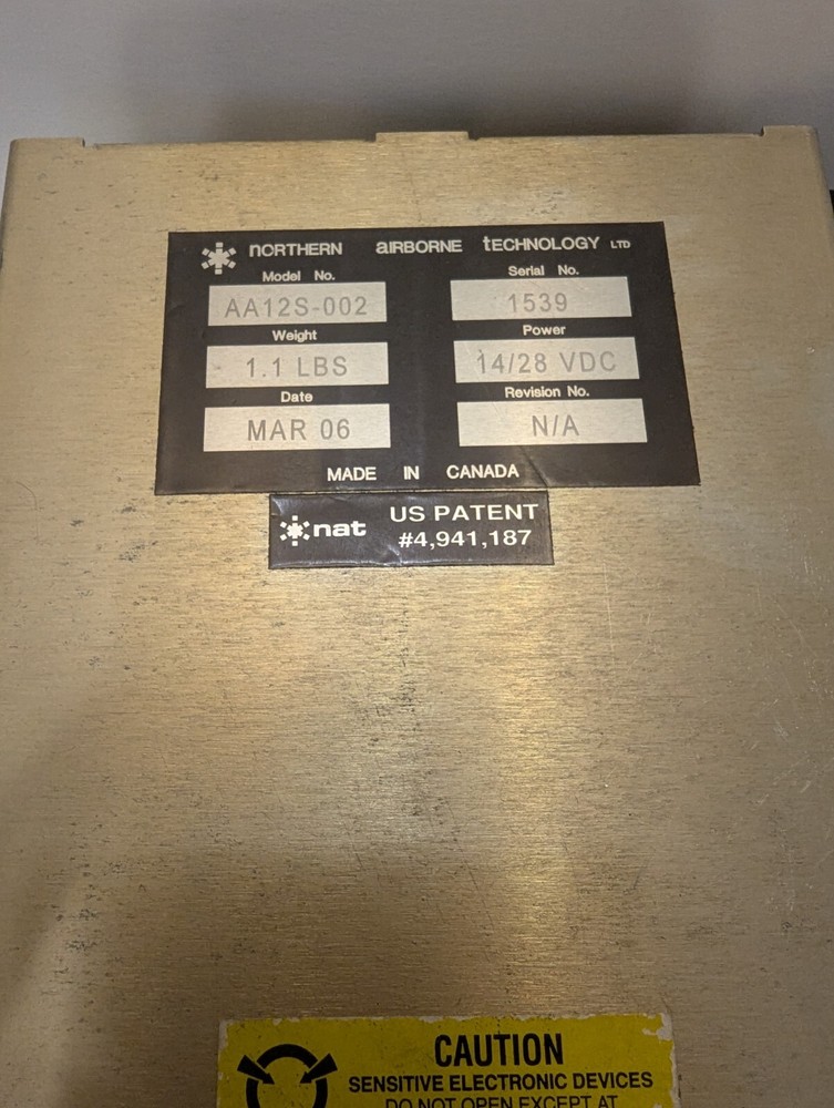 Northern Airborne AA12S-002 Audio Selector Panel Intercom 14/28V