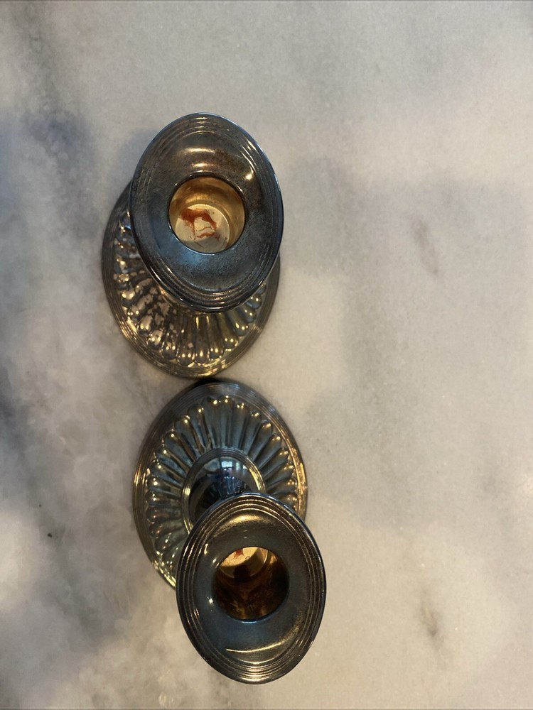 Vintage Sheffield Silver Co Silver Candlestick “Victorian Eye” Regency Style