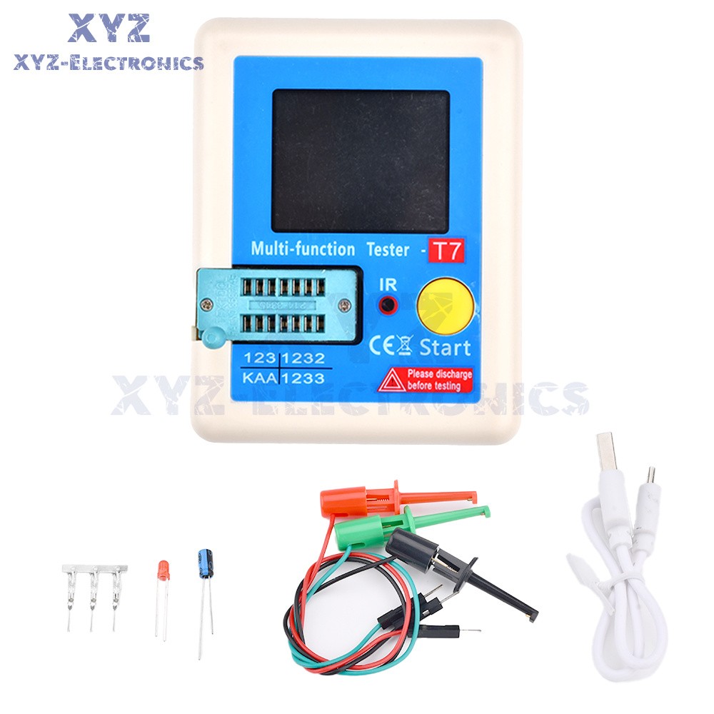 LCR-T7 Transistor Tester TFT Display Diode Triode Capacitance Meter PNP MOSFET