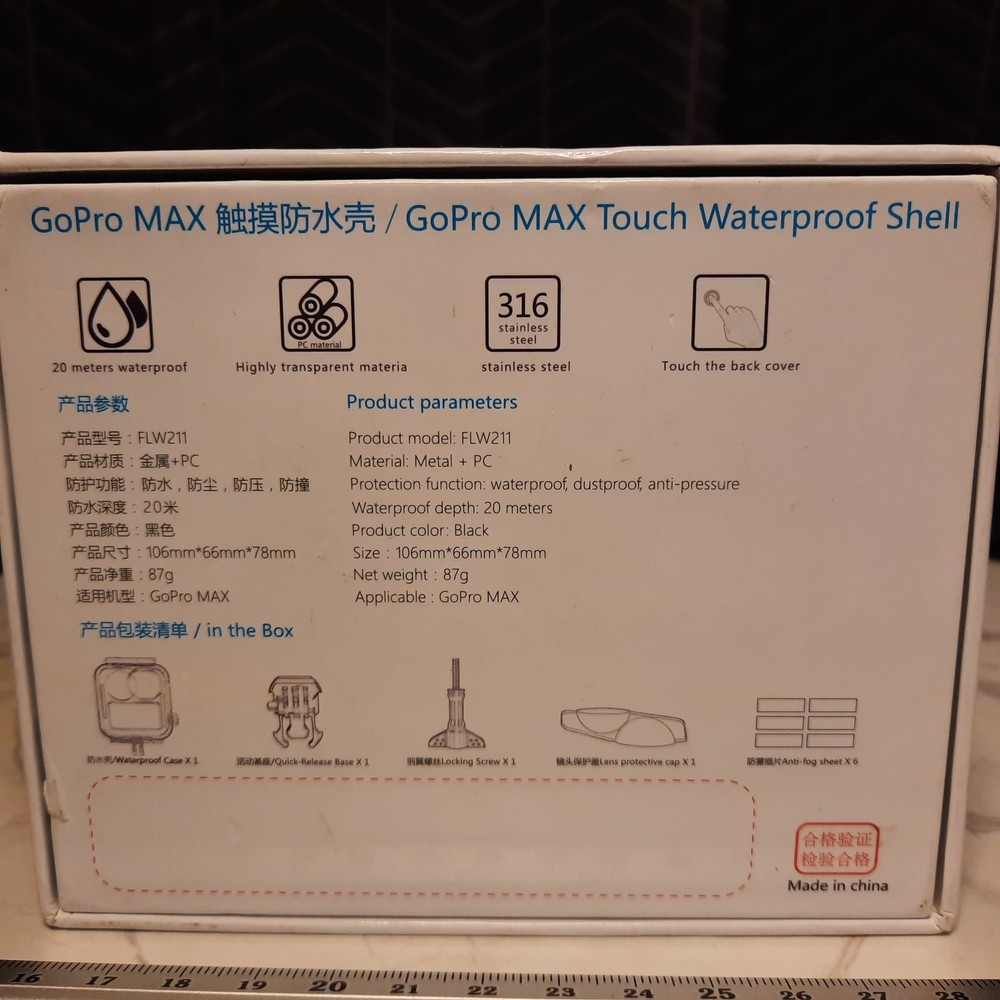 GoPro MAX 20M Deep Touch Waterproof Case for Underwater