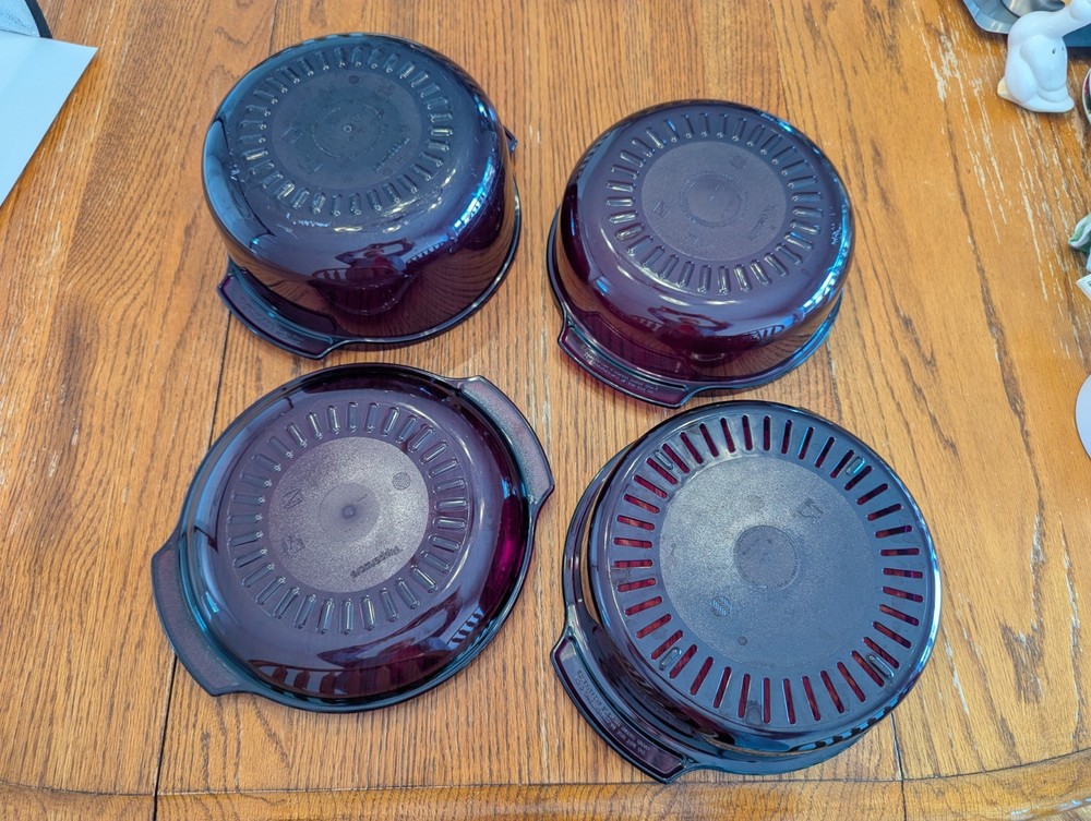 Tupperware Microwave Stack Cooker Steamer Purple 4 Piece Set
