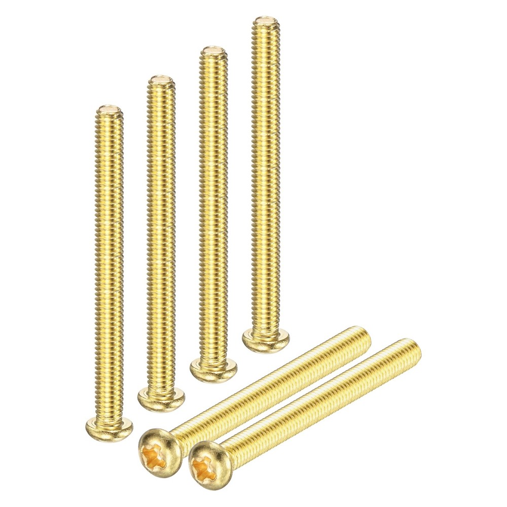 12-Pack M4x45mm Pan Head Machine Screws Brass Screw Brass