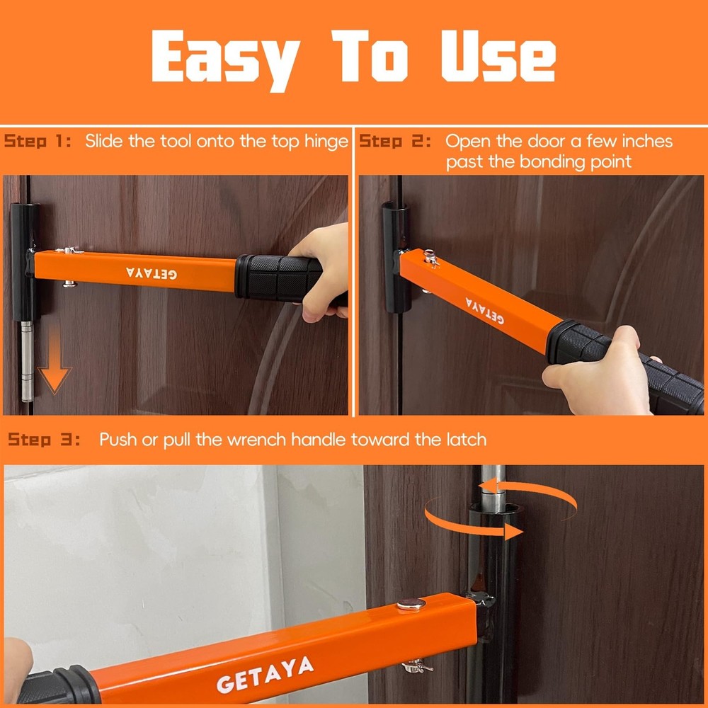 4 in 1 Door Hinge Adjustment Tool, Multi-Size Hinge Adjustment Tool with Rubb...