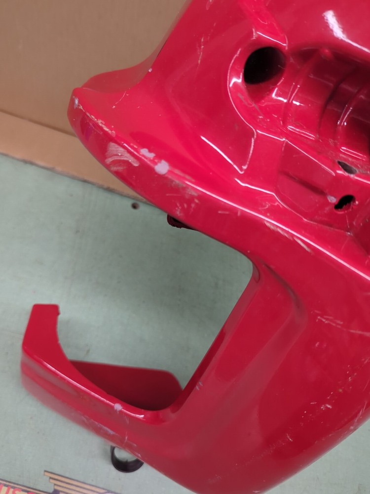 Harley Touring Left Leg Shield With Speaker Mount. Red