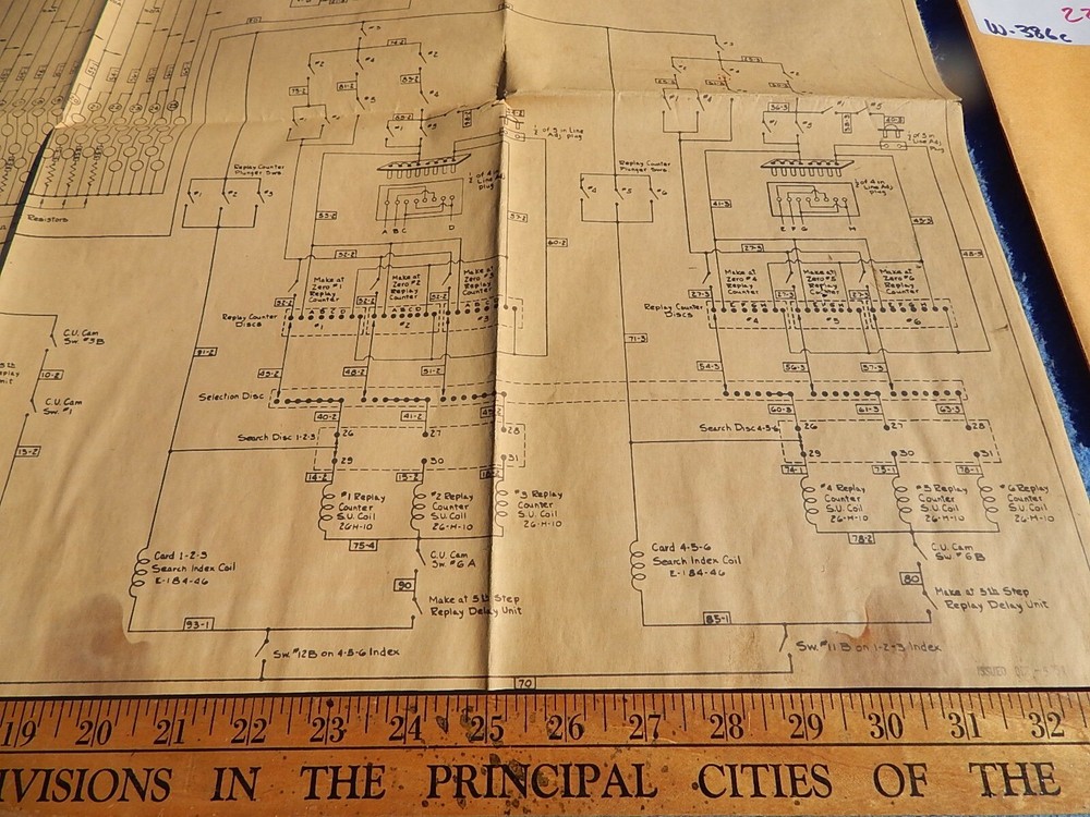 1952 Bally BRIGHT SPOT bingo service schematic
