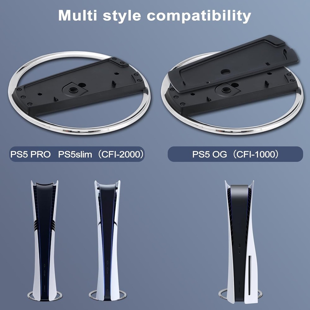 PS5 Slim Pro Vertical Console Stand Sturdy Base