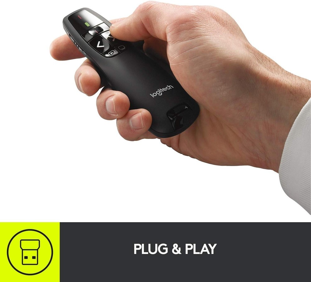 USB PowerPoint Clicker with Wireless Connectivity and Quick-start Guide