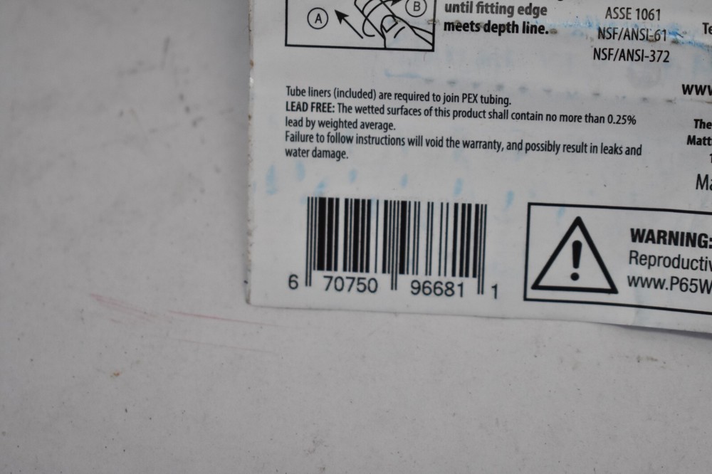 Lot of 2 Tectite Apollo Push To Connect Water Heater Connector 3/4" x 24"