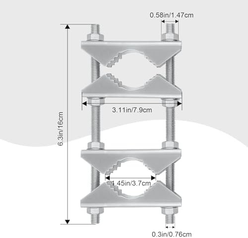 Heavy Duty Double Antenna Mast Clamps