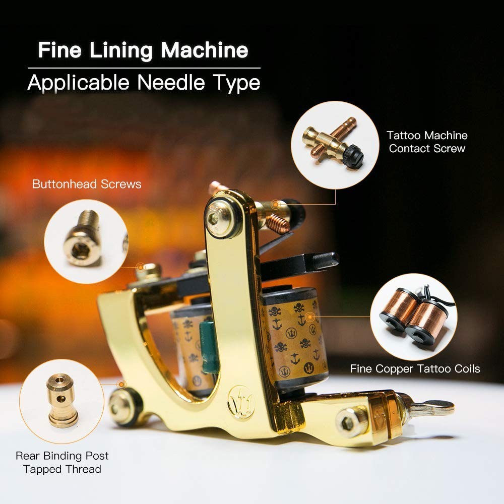 Dragonhawk Complete Tattoo Kit for Beginners 2 Pro Tattoo Machine