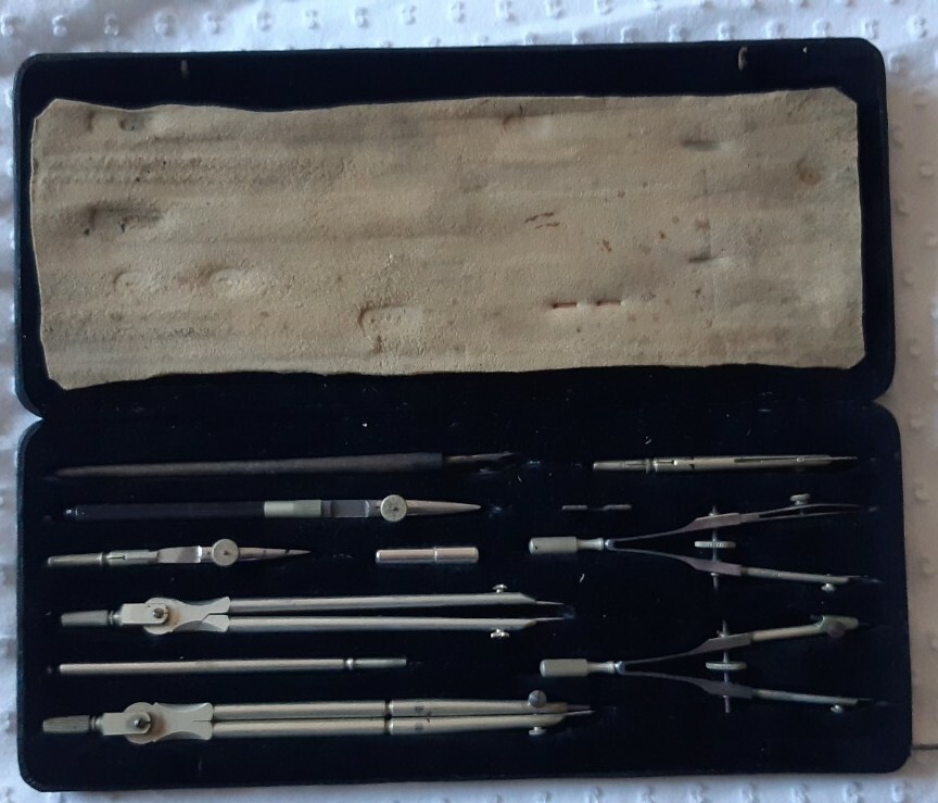 Vintage Riefler Precision Compass Drafting Draughting Drawing Set