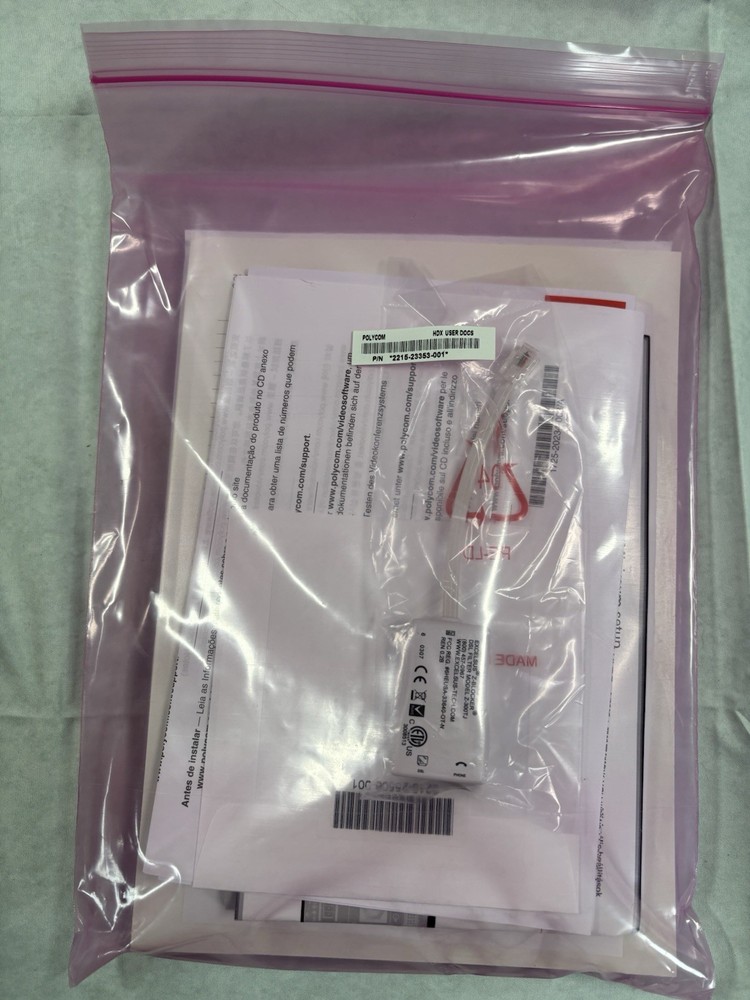 Polycom HDX Cable & Accessory Cord Bundle Kit – Open Box – Includes Cables, Docs