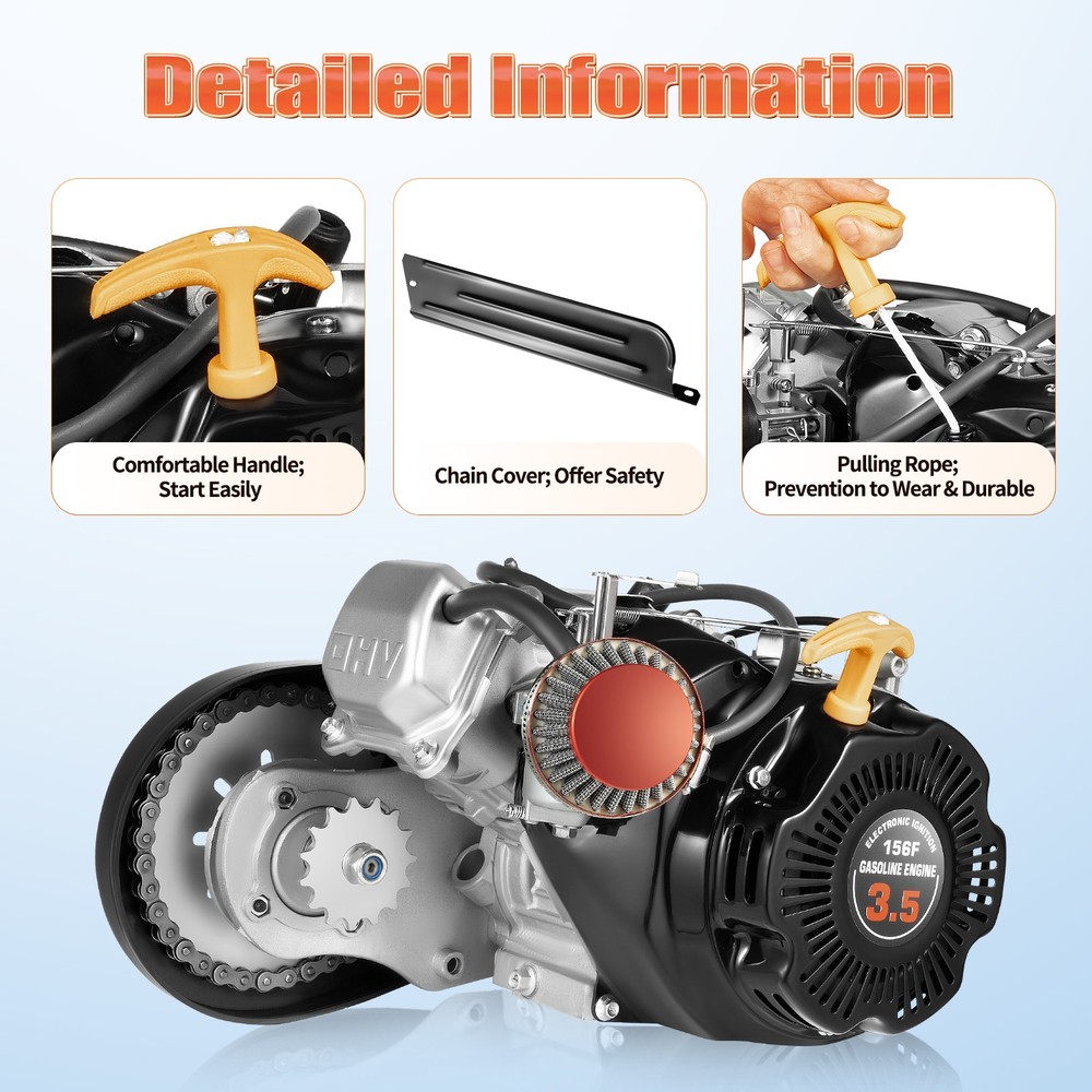 100cc Bicycle Motor Kit 4-Stroke Bicycle Gasoline Engine Motor Motorized Bicycle