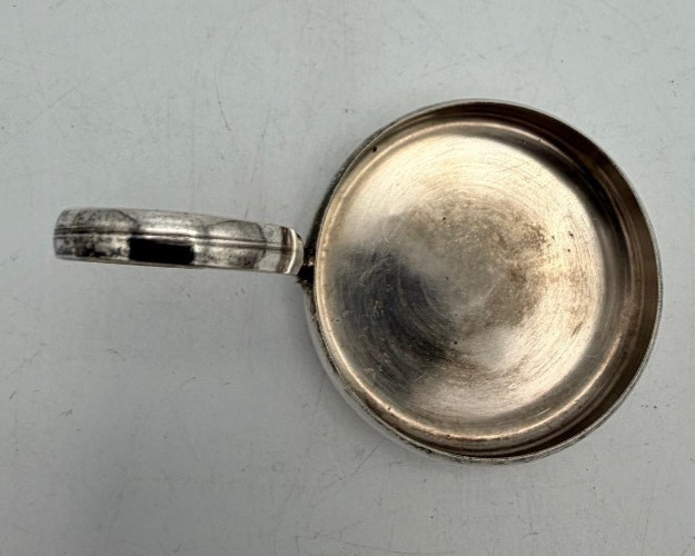 Antique Silverplate Chamber Candle Holder Ring Handle Night Light
