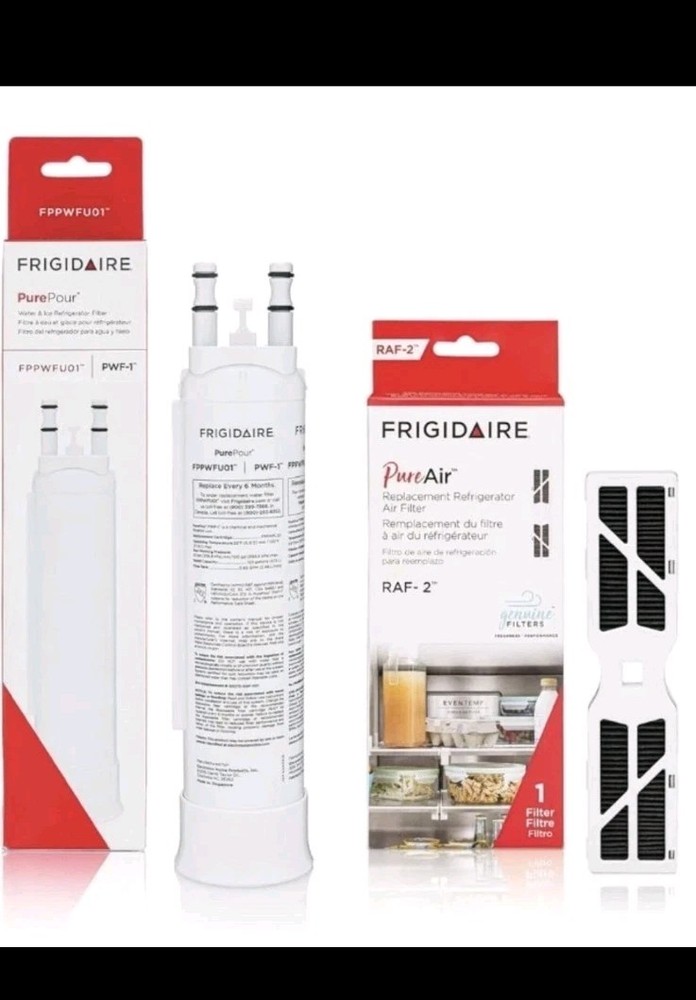 FRIGIDAIRE PUREPOUR PWF-1 & RAF-2 PUREAIR WATER FILTER COMBO KIT