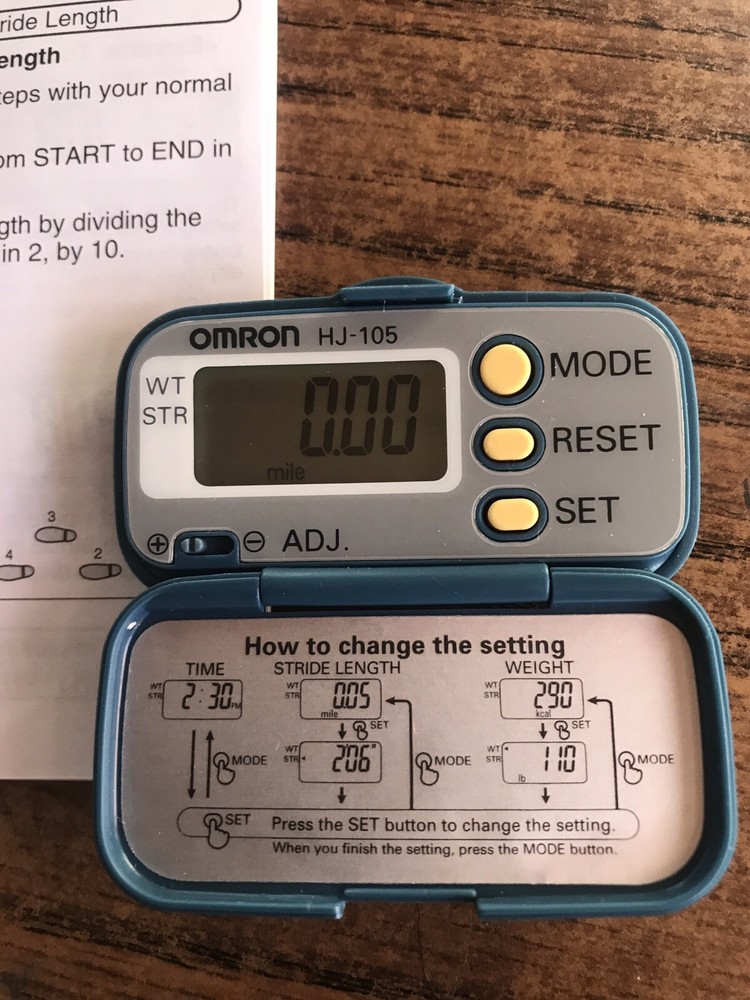 Omron - Digital Pedometer - HJ-105 - Step/Calorie Counter - OPEN ITEM