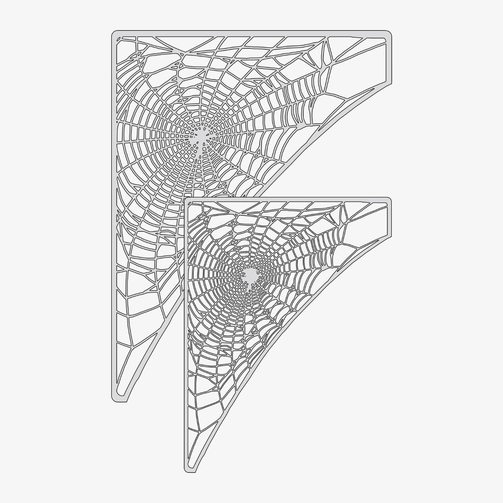Corner Spiderwebs - Reusable Airbrush Stencil Template