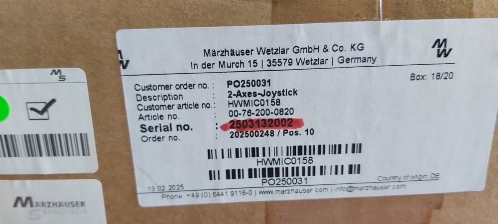 MARZHAUSER Axis Joystick Tango 2 Modernized Asmel0032 Make Offers! FedEx! NEW