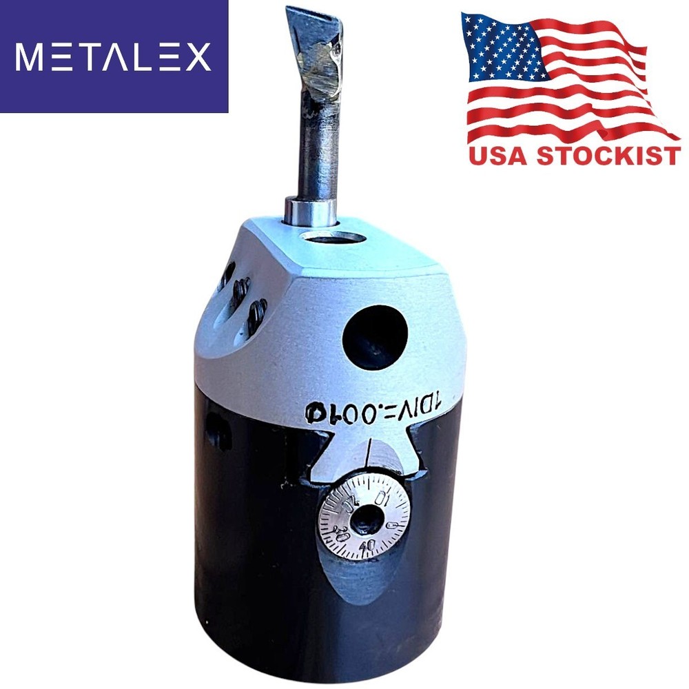 1.5" Precision Adjustable Boring Head Set With MT2 Shank & HSS Carbide Tool Bit
