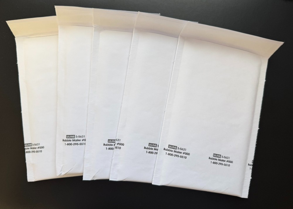 Uline Small 4X8 Bubble Mailer 50 Pack White Card Bubble Mailers  Padded