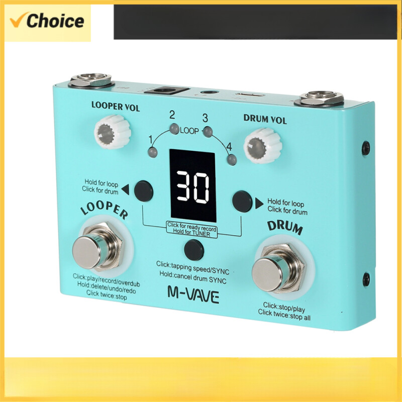 Guitar Effect Pedal Drum Looper Effector 30 Drums 11 Mins Looper Recoding Time