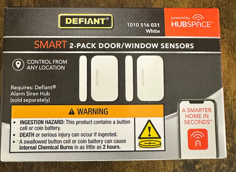 Defiant Wireless Door/Window Sensor, Powered by Hubspace (2-Pack)