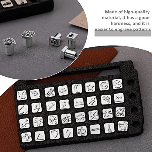 71 PCS Leather Stamping Tool Set - 68 Letters, Numbers & Patterns, 2 Punch Tools