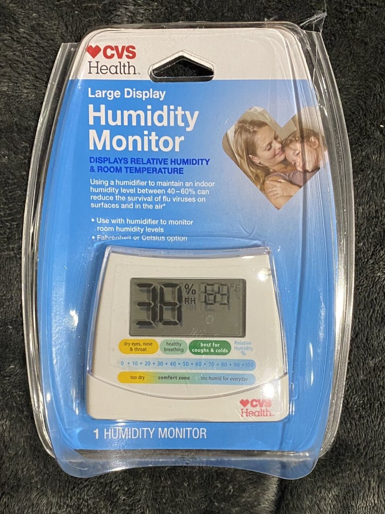 Digital Thermometer Hygrometer CVS Temp Humidity Display Large Screen Indoor