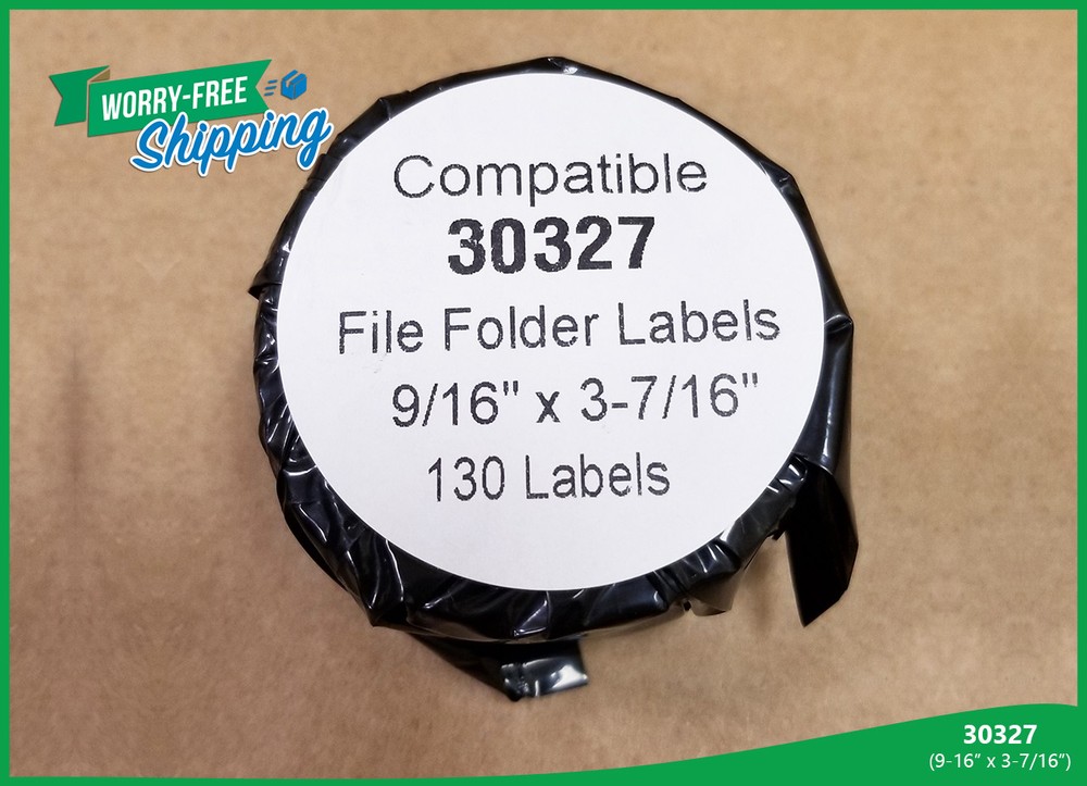 10 Rolls File Folder Labels 130 per roll 30327 New Pack for DYMO LabelWriters