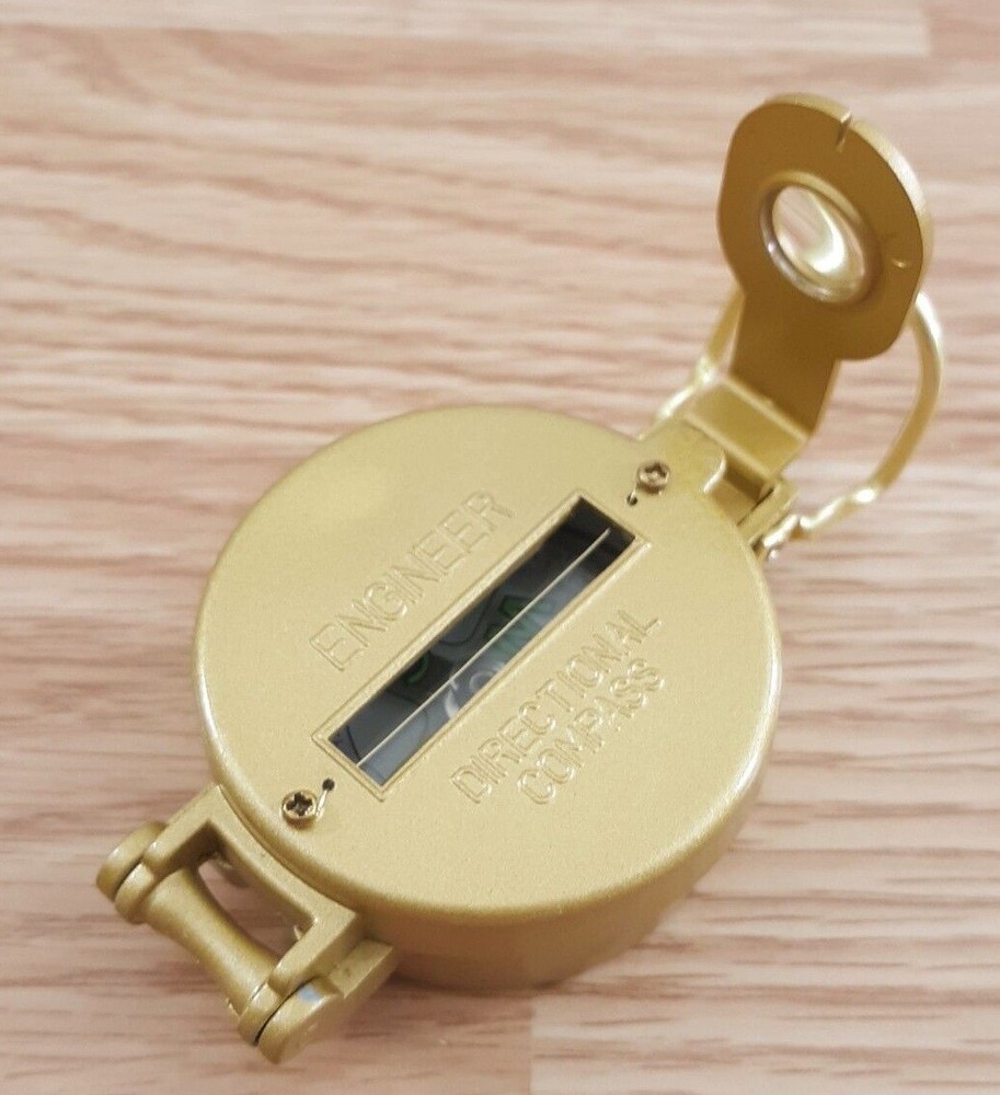 EXPLORER ENGINEER DIRECTIONAL COMPASS LOCKING LID LIQUID-FILLED W/MAGNIFIER