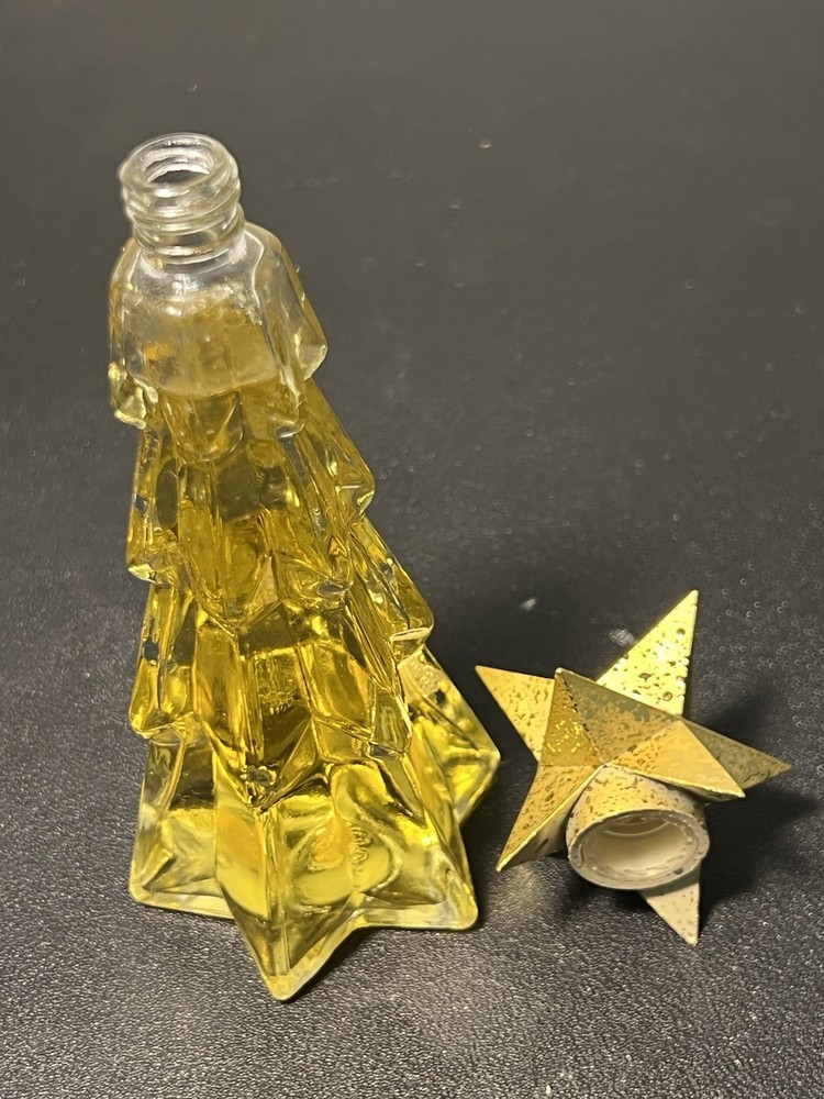 Avon 1970s Crystal Tree Decanter Moonwind Cologne With Box, 3x6.5”
