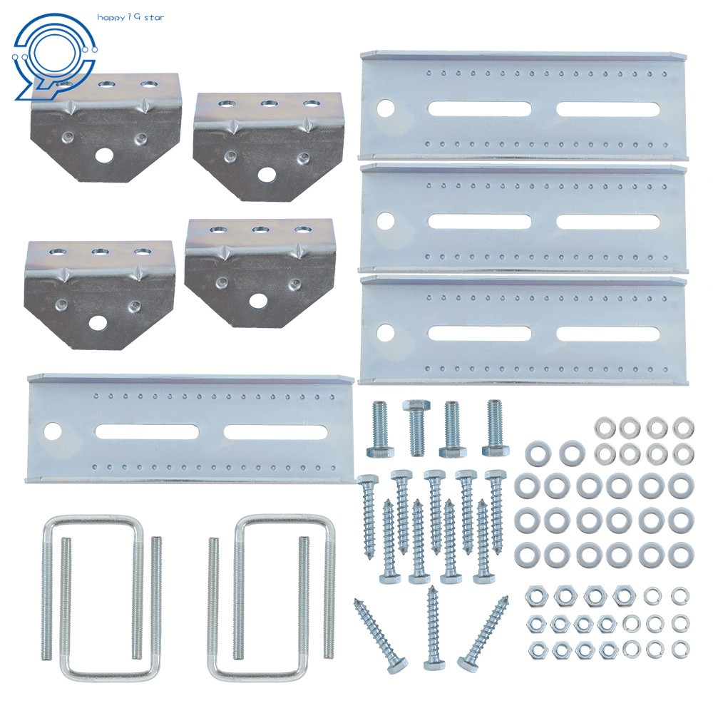4 Pack 8" Galvanized Swivel Top Bunk Bracket Kit W/Hardware For Boat Trailer