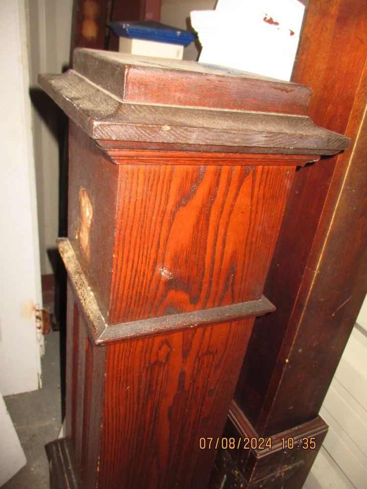 NEWEL POST STAINED 43 TALL WE SHIP!!!!!!