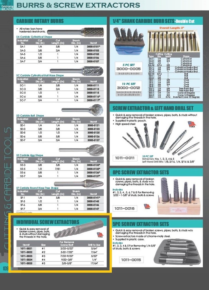 NO. 2 SCREW EXTRACTOR (1011-0022)