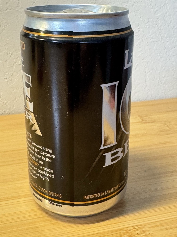 Labatt ICE Beer - Empty Beer Can - Bottom Opened