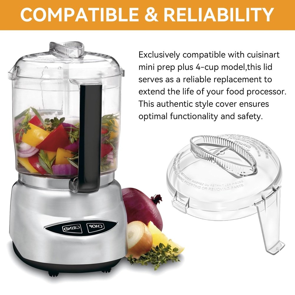 Mini Prep Plus Food Processor lid 4 Cup, transparent