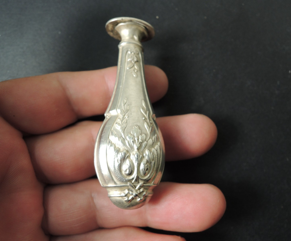 Antique 19th C. Solid Silver Rococo Wax Seal – Blank Matrix for Monogram