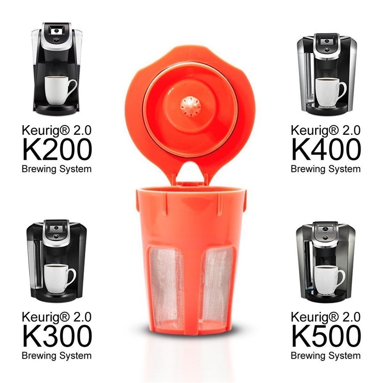 Refillable Carafe Filter K-Cups Pod, Compatible with Keurig 2.0 Coffee Makers