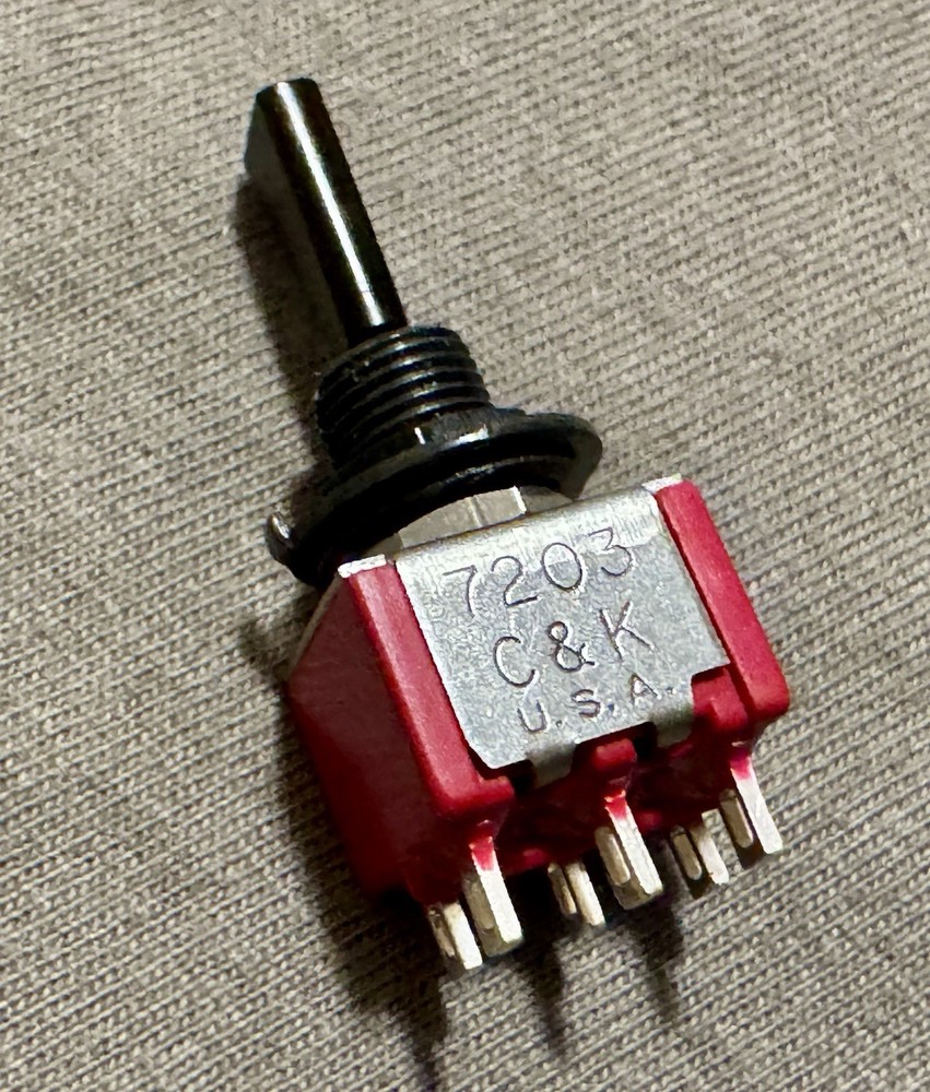 5 - C&K On-Off-On Flat Mini Toggle Switch