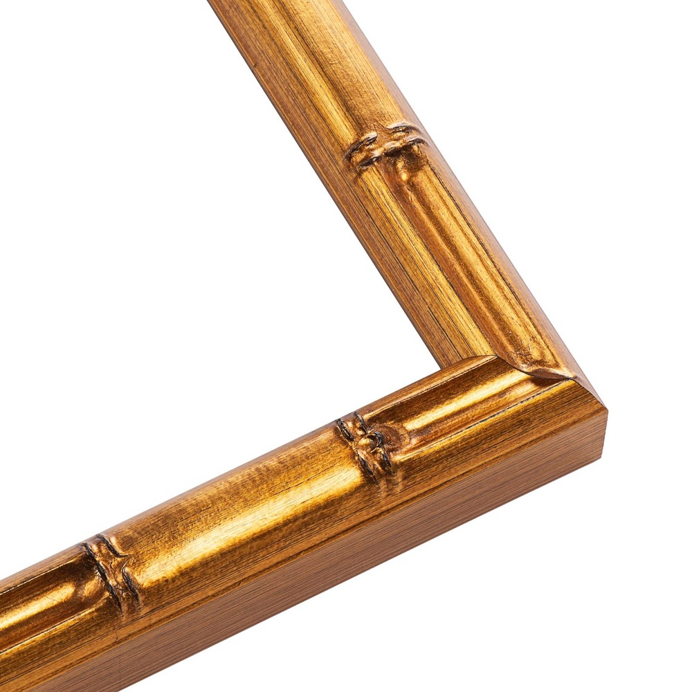 10x29 Frame Gold Bamboo Solid Wood Picture Frame | 1 Inch Moulding Width | Inter