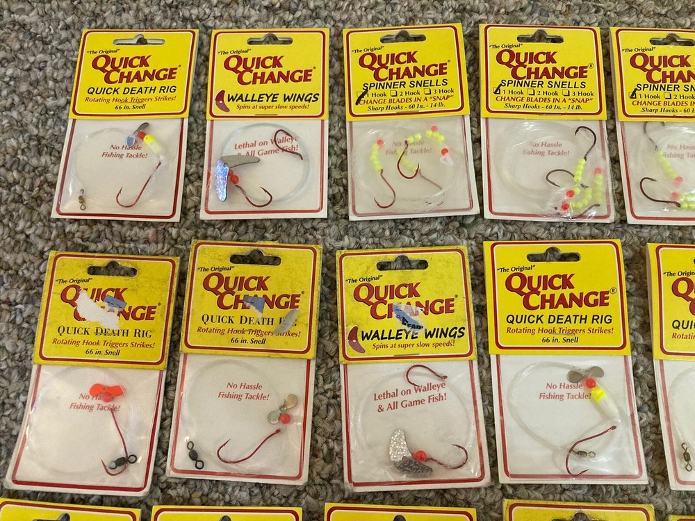 45 Pack Lot - Walleye Spinner Harnesses & Components- Quick Change & Other Brand