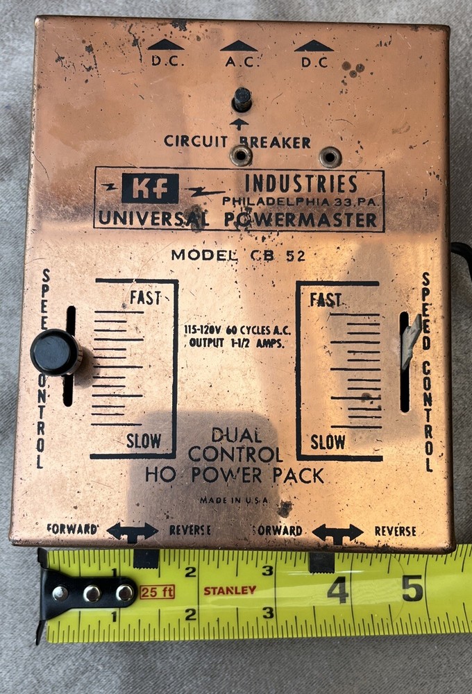 KF Industries Model CB-52 Universal Powermaster HO Railway Speedmaster Not Test