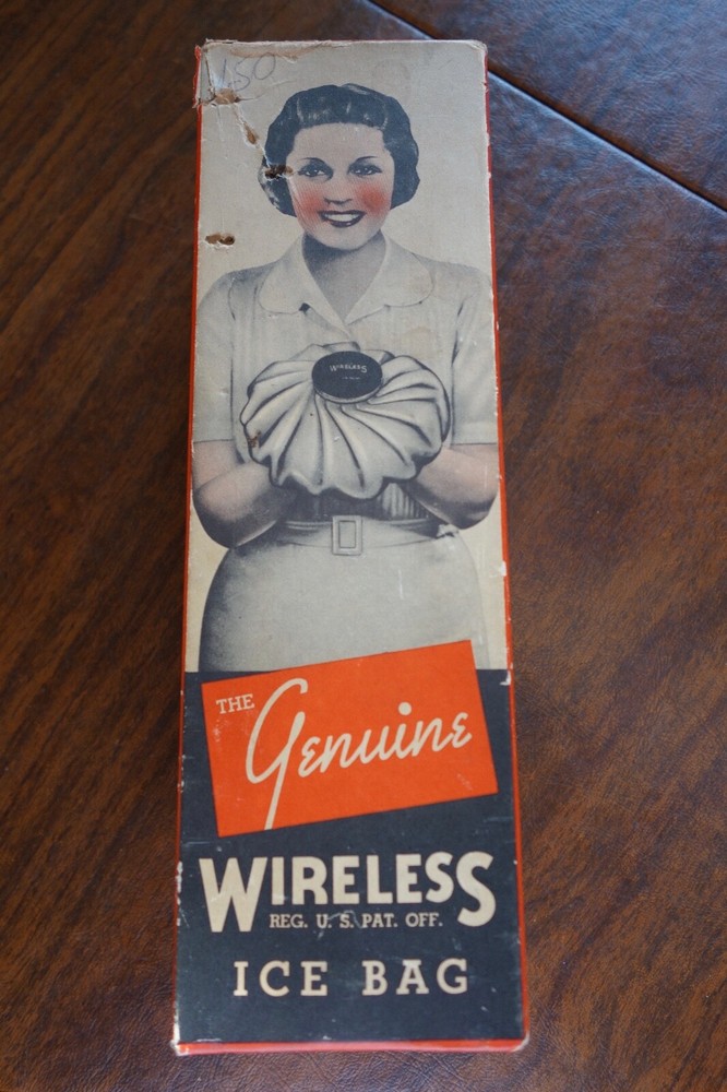 VINTAGE GENUINE WIRELESS ICE BAG W/ORIGINAL BOX 