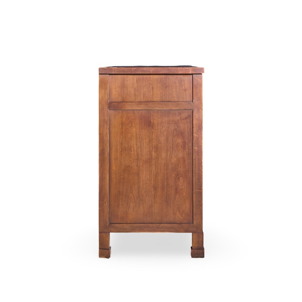 Baker Walnut and Brass Buffet Credenza