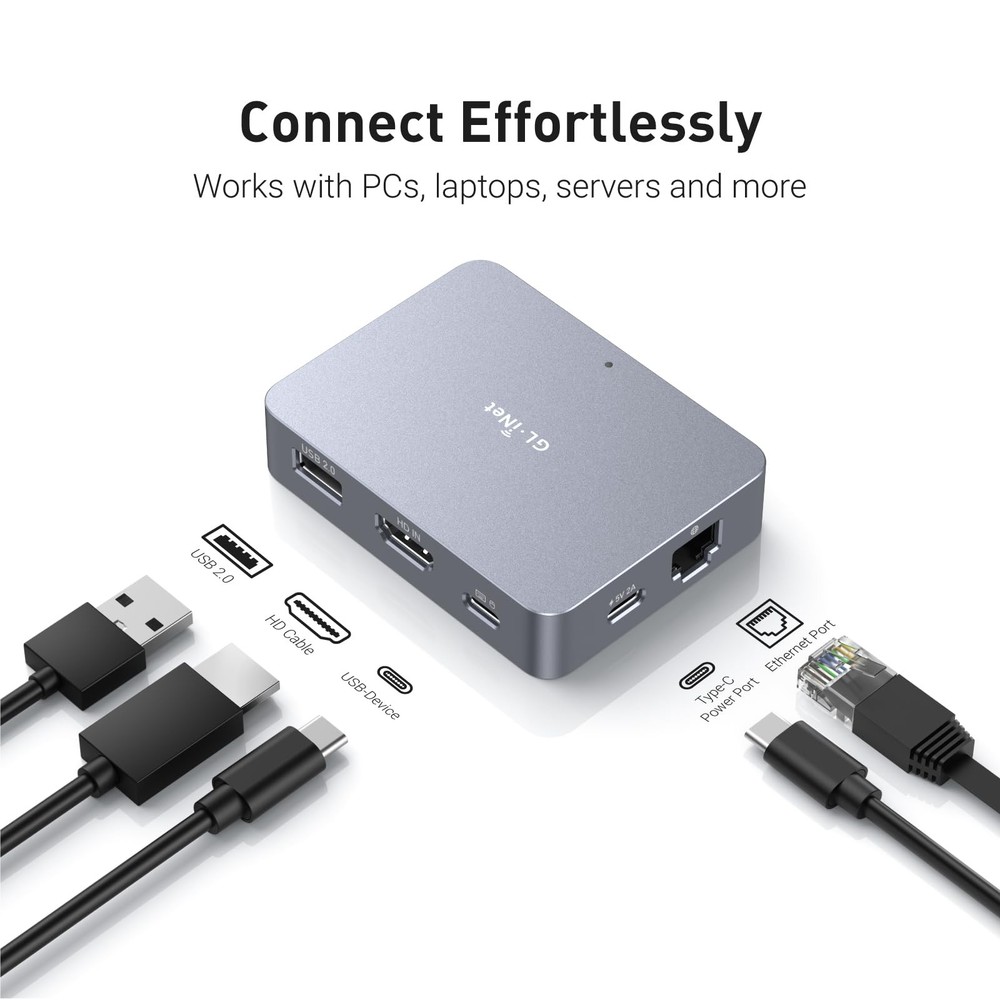 Comet (GL-RM1) Remote KVM Over Internet, 4K@30Hz Tailscale Support,Remote Key...
