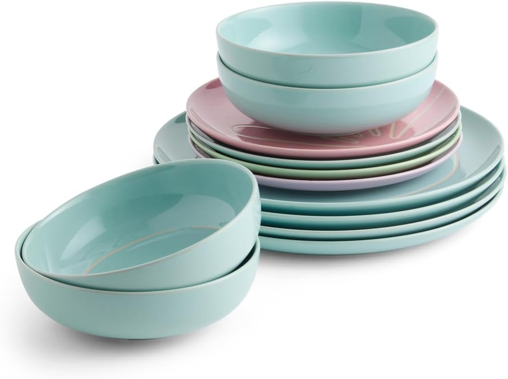 Tilly Ramsay X 12 Piece Dinnerware Set, Microwave/Dishwasher-Safe