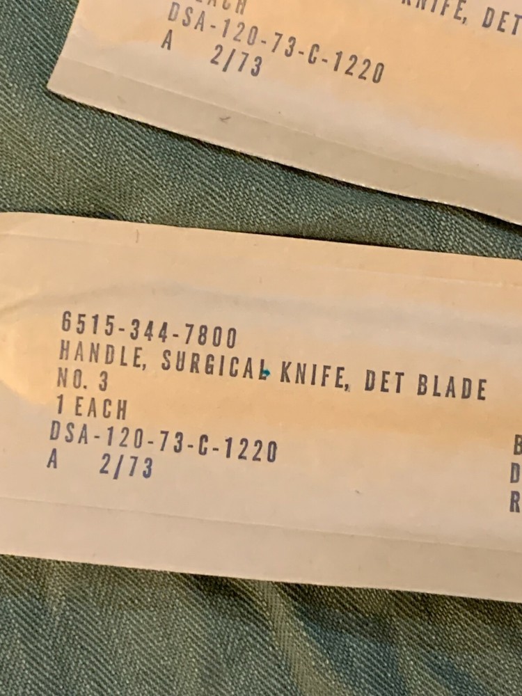 RARE, 1973 dated Scalpel handle-new in wrapper