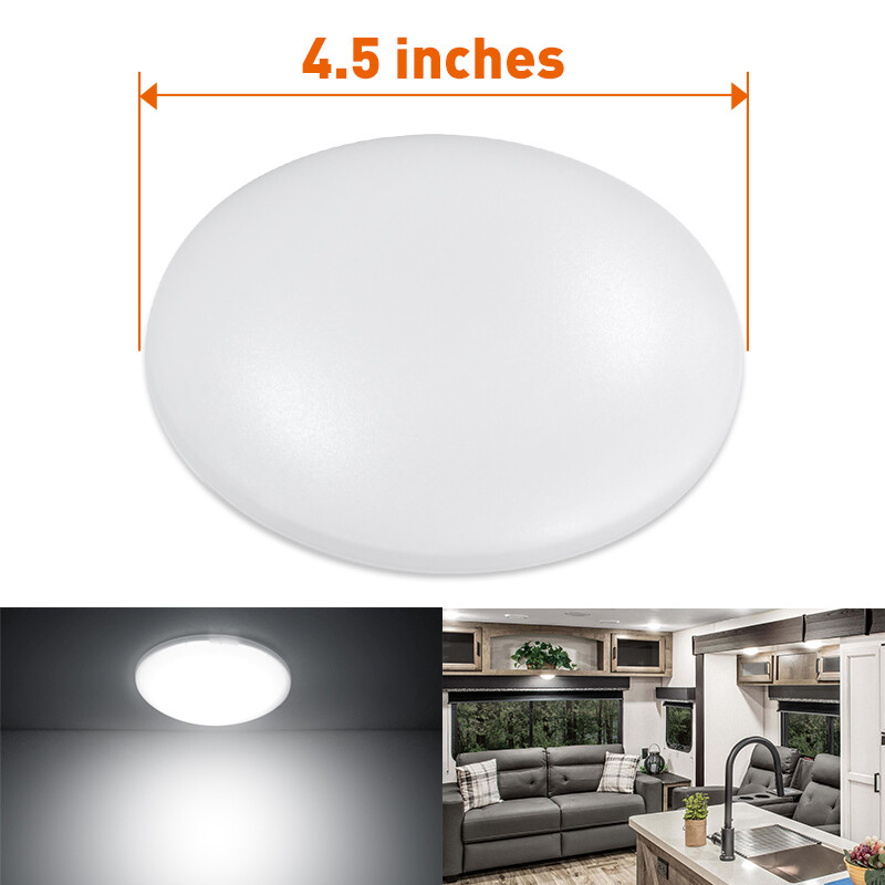 12V 4.5" 6000K RV LED Ceiling Dome Light Camper Boat Interior DownLights